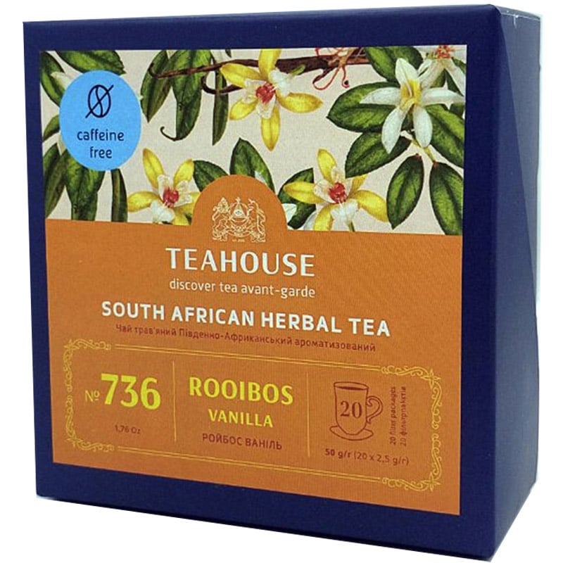 Чай трав'яний Teahouse Ройбос Ваніль №736, 20 шт. x 2.5 г - фото 2