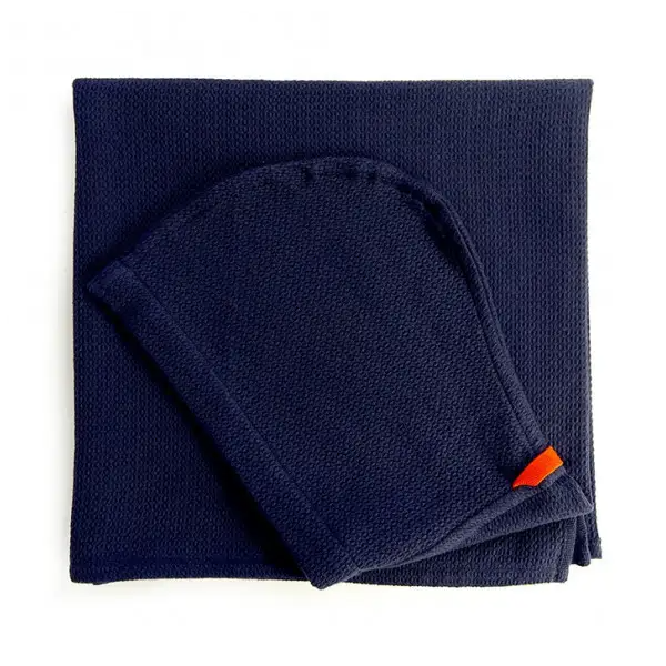 Рушник з капюшоном Ekobo Bambino Kids Hooded Towel, 70х140 см, темно-синій (68883) - фото 1