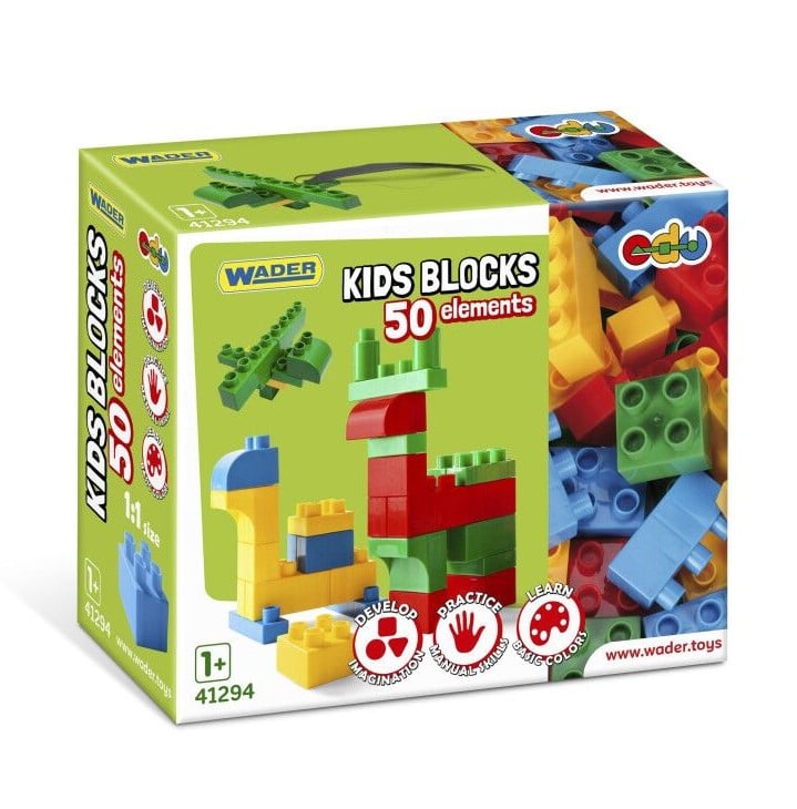 Конструктор Wader Kids Blocks, 50 элементов (41294) - фото 1