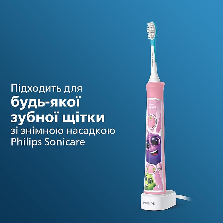 Сменные насадки для электрической зубной щетки Philips Sonicare For Kids HX6042/33 2 шт. (3930514) - фото 3