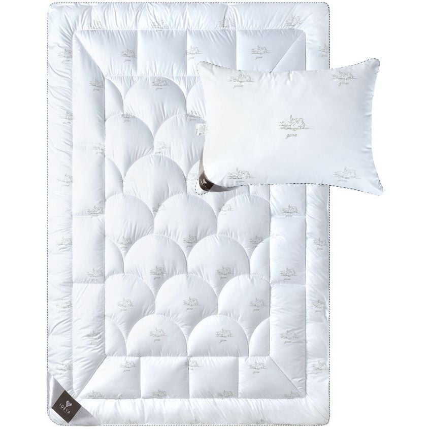 Набор Ideia Super Soft Classic: одеяло, 140х200 см + подушка, 50х70 см, белый (8000035234) - фото 1