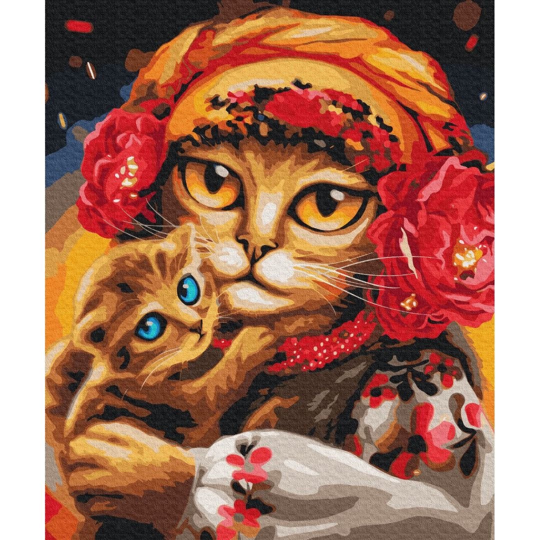 Картина по номерам Семья котиков Марианна Пащук Brushme 50х60 см разноцветная 000277651 - фото 1