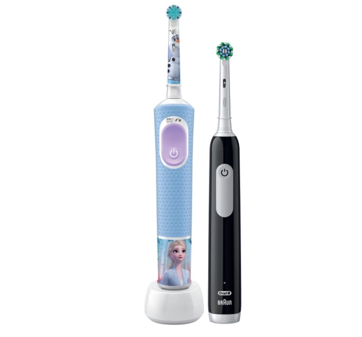 Набір електричних зубних щіток Oral-B Braun Pro3 Family Edition: зубна щітка для дорослих Pro Series 1 + зубна щітка для для дітей Pro Kids Frozen - фото 2