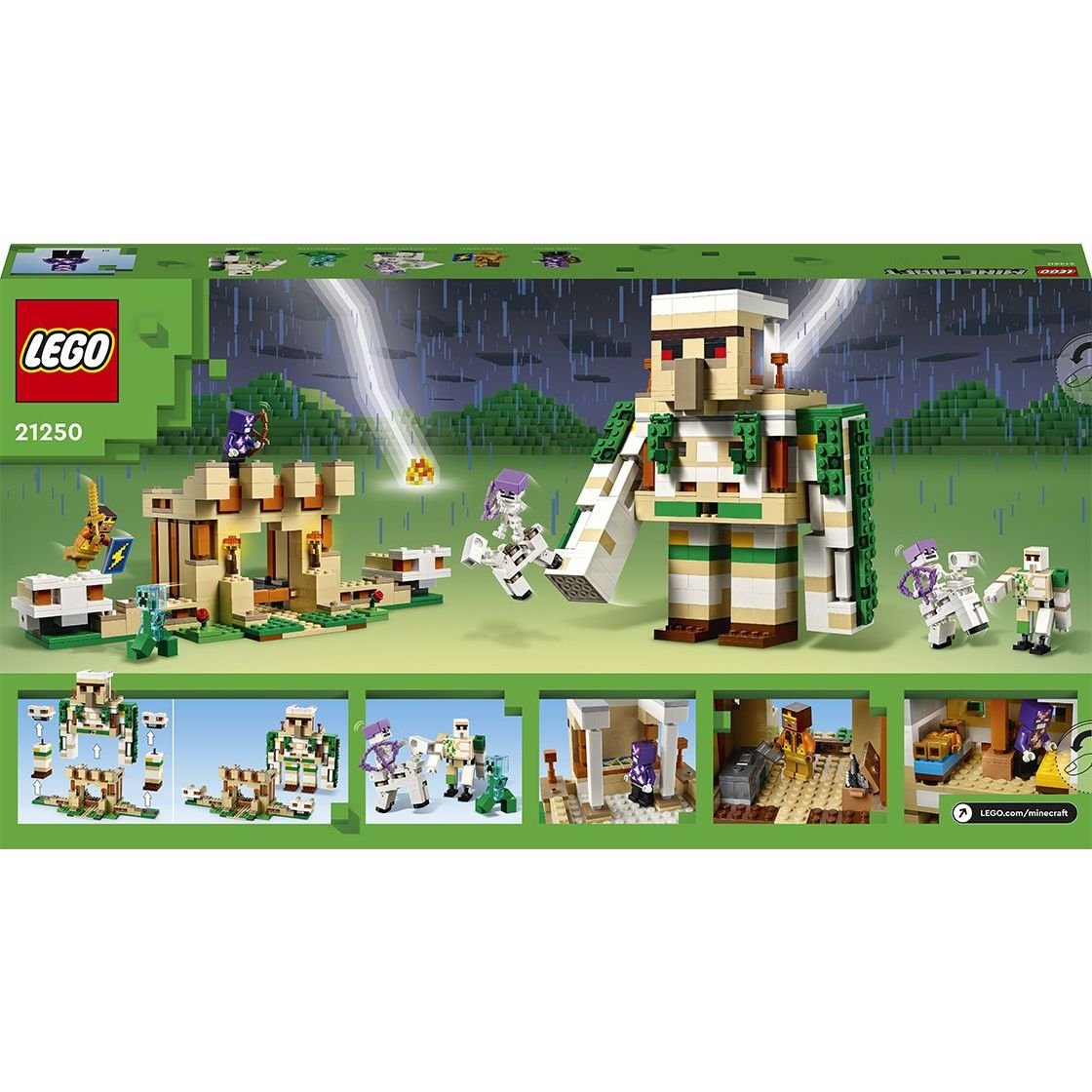Конструктор LEGO Minecraft Крепость Железный Голем, 868 деталей (21250) - фото 2