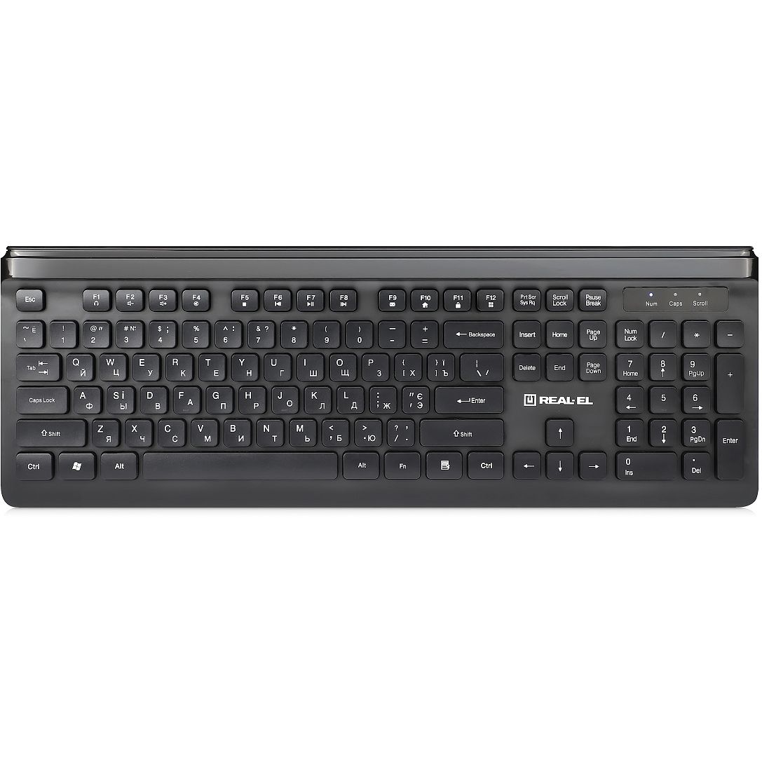 Клавіатура Real-El Comfort 7085 Black USB - фото 1