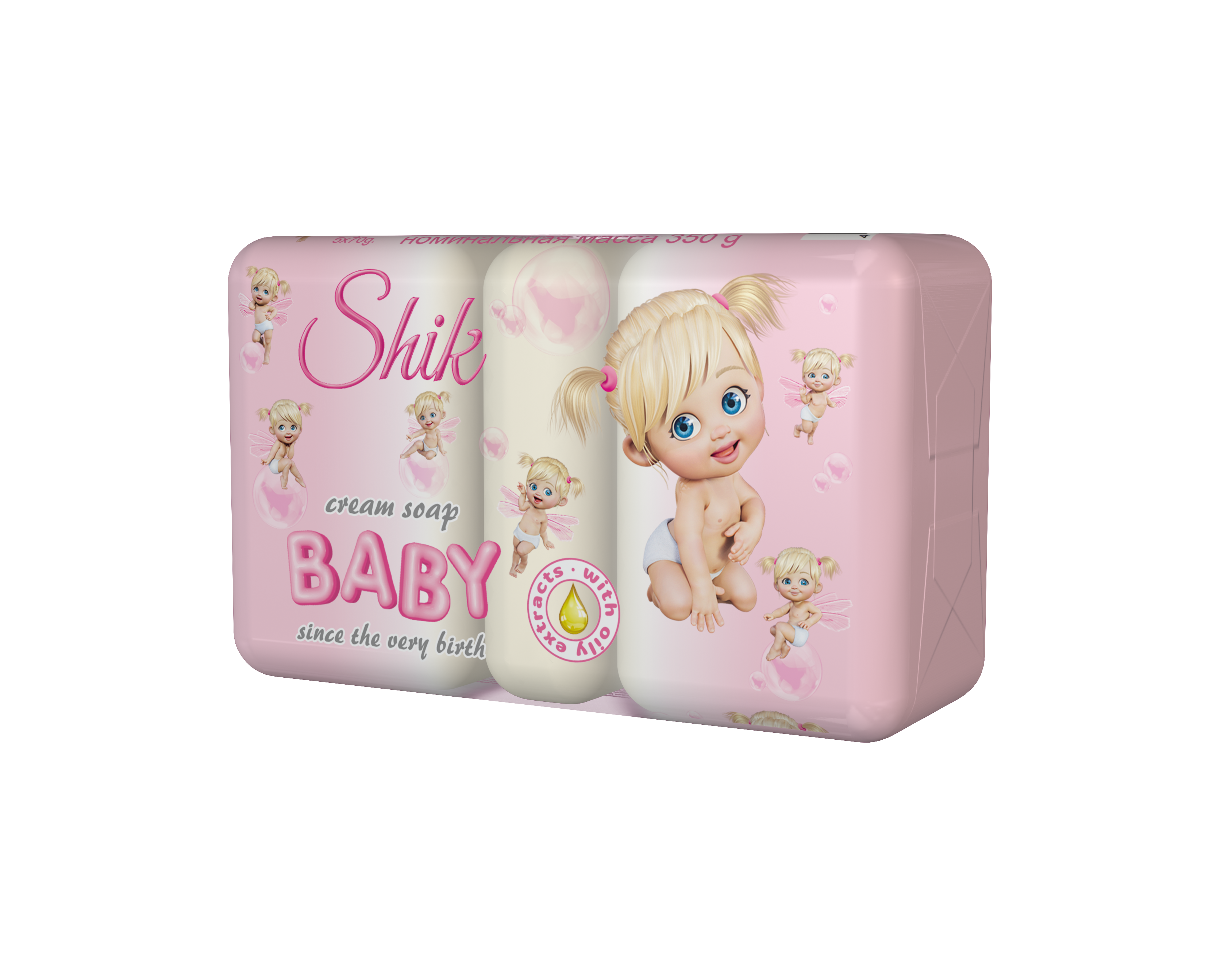 Крем-мыло детское Shik с масляными экстрактами, 350 г (5 шт. По 70 г) - фото 1