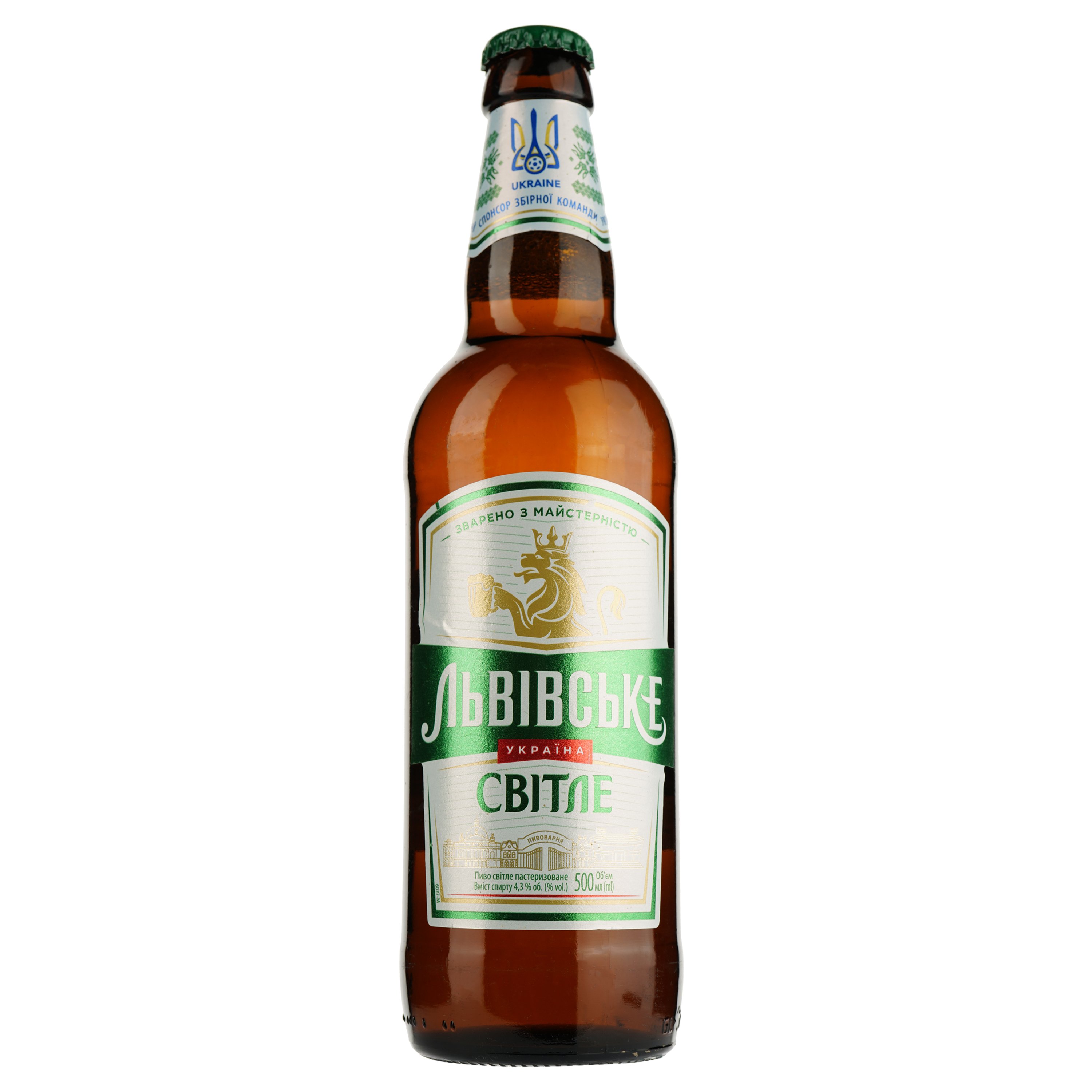 Пиво Львівське світле, скло, 4,3% 0,5 л (927577) - фото 2