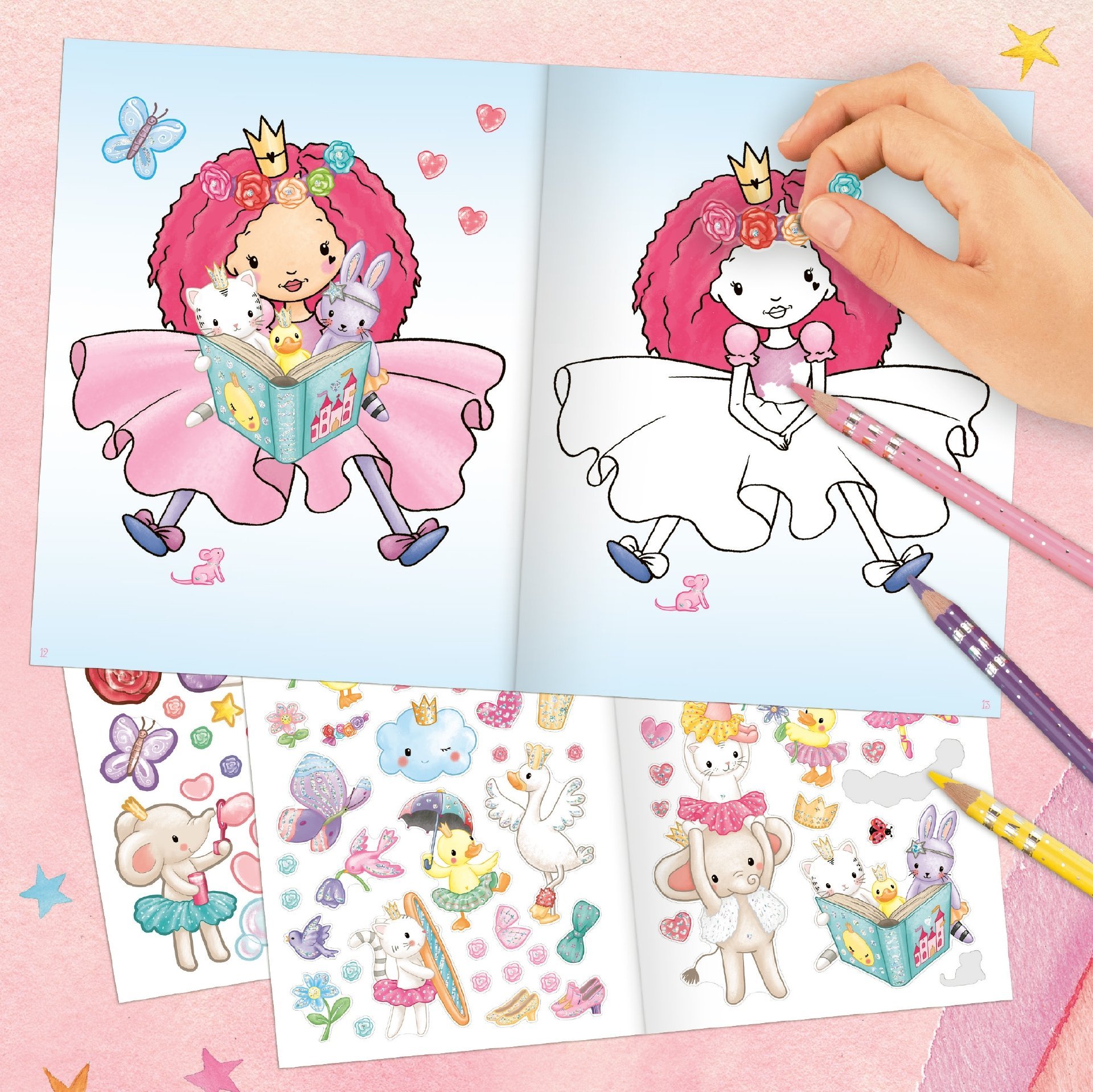 Альбом для раскрашивания с наклейками Motto A/S Princess Mimi (410870) - фото 3