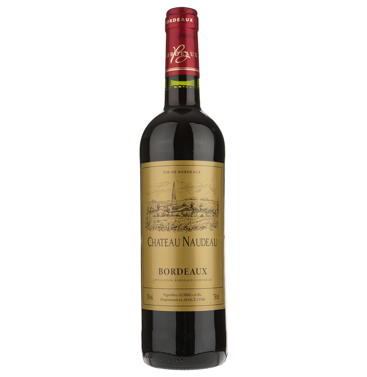 Вино Robert Giraud Chateau Naudeau AOP Bordeaux, красное, сухое, 0,75 л (917809) - фото 1