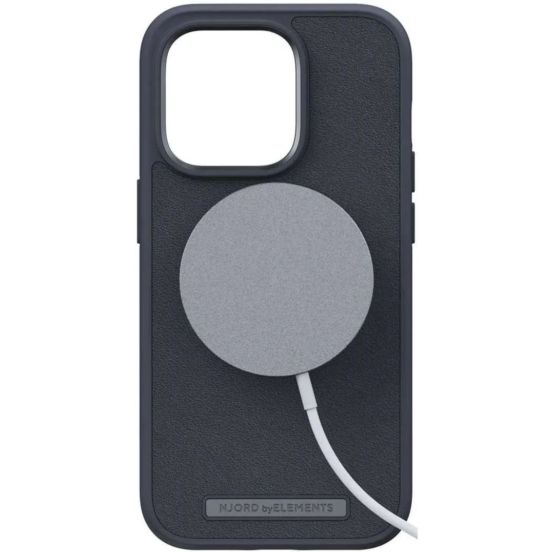 Чохол-накладка Njord Genuine Leather MagSafe Case Black для iPhone 14 Pro - фото 3