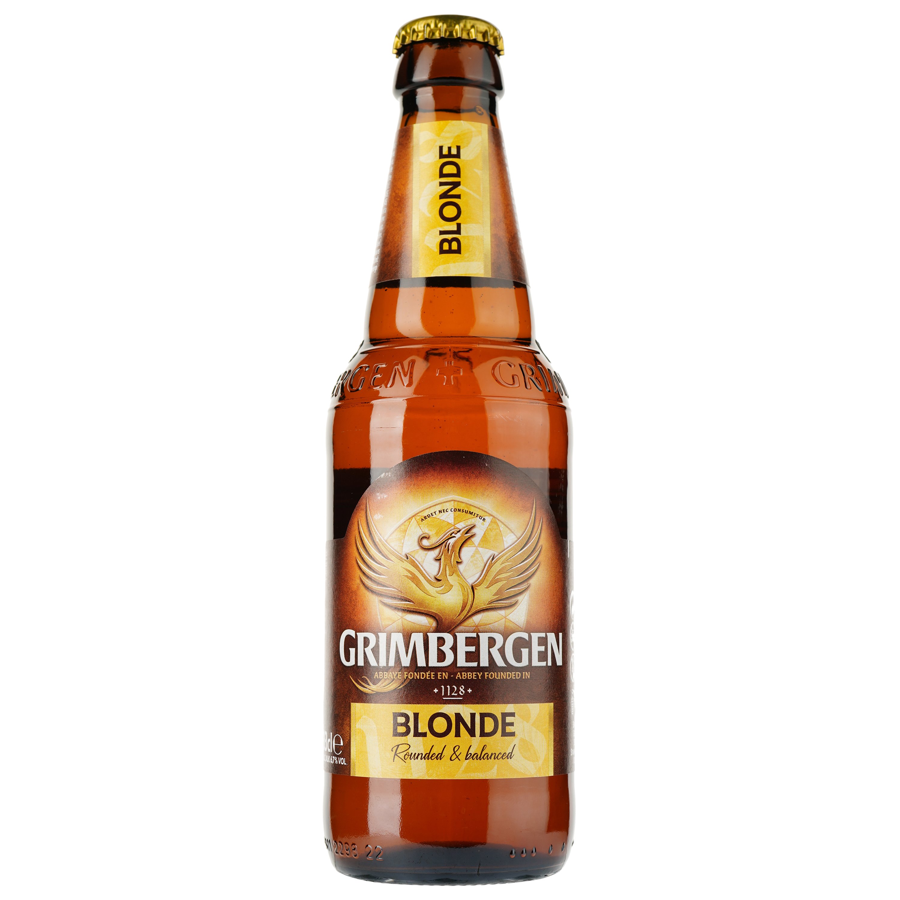 Пиво Grimbergen Blonde, светлое, фильтрованное, 6,7%, 0,33 л (520061) - фото 1