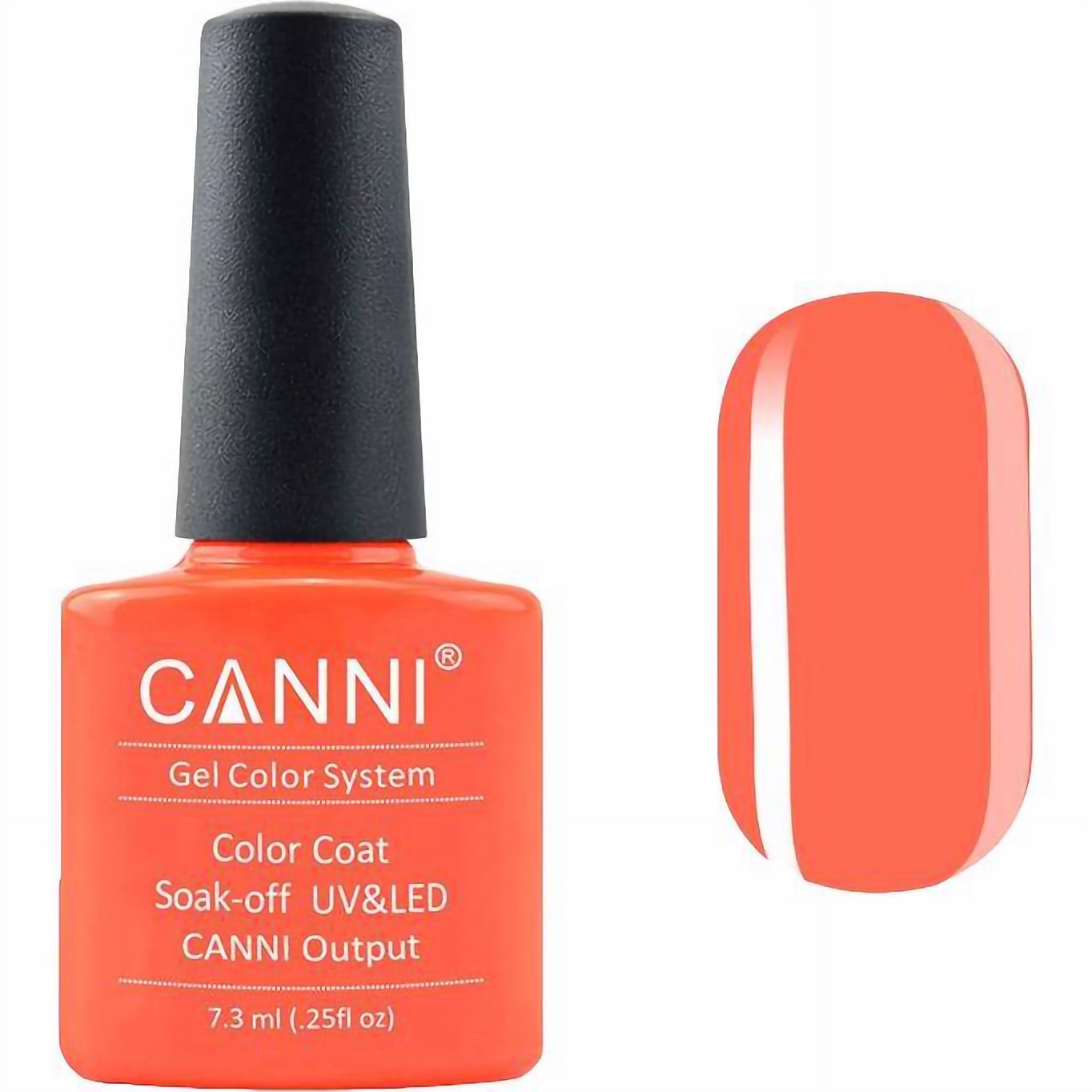 Гель-лак Canni Color Coat Soak-off UV&LED 142 яскраво-помаранчевий 7.3 мл - фото 1