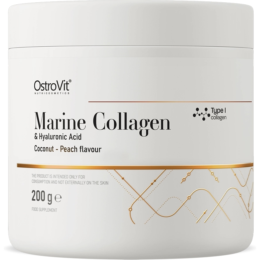 Для суставов и связок OstroVit Marine Collagen & Hyaluronic Acid Coconut & peach 200 г - фото 1