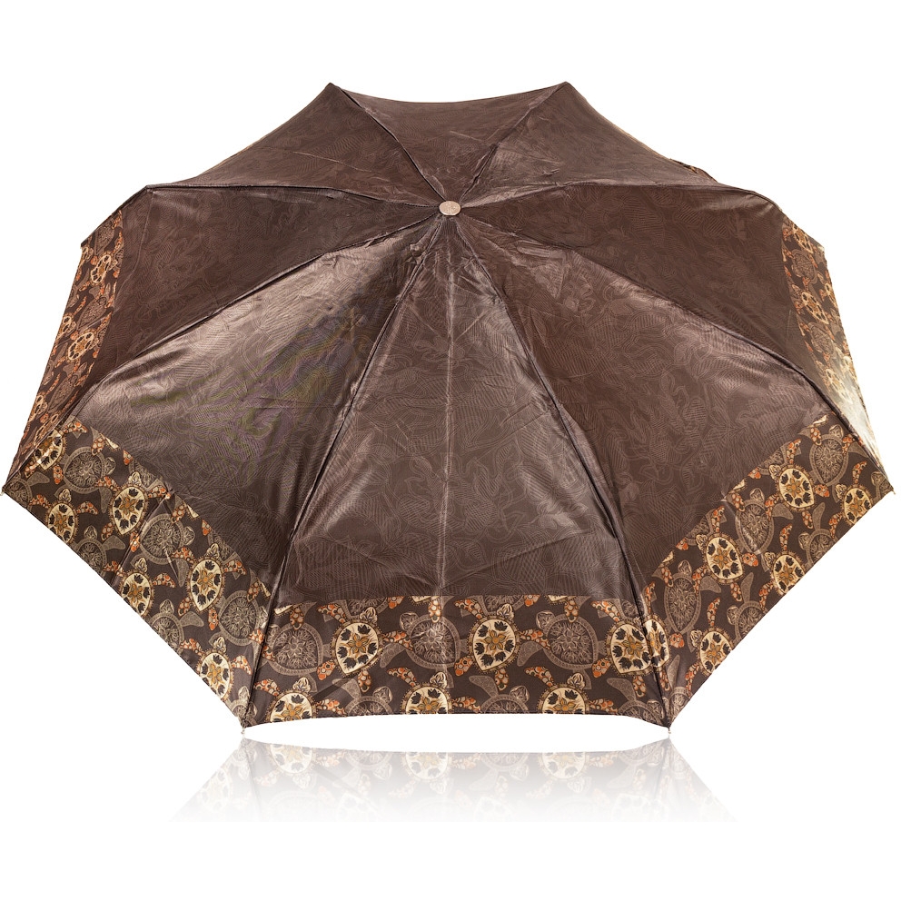 Жіноча складана парасолька повний автомат Trust 97 см коричнева - фото 1