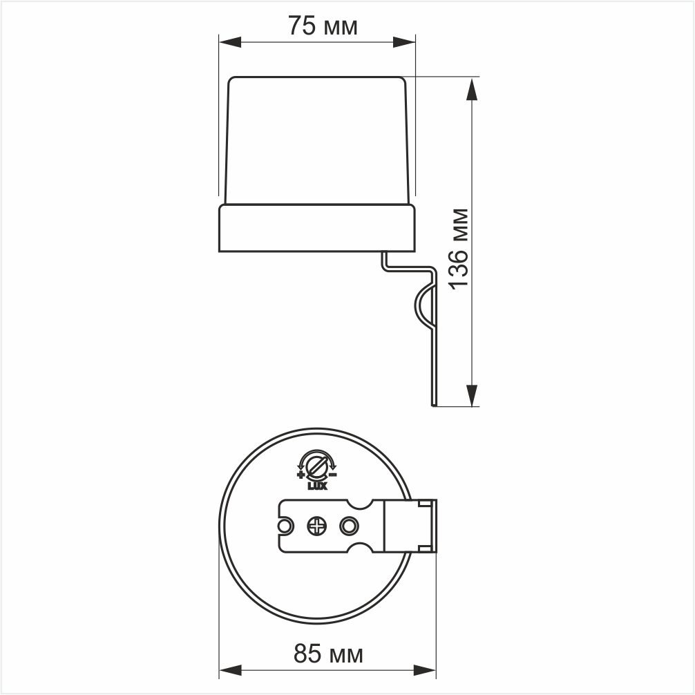 Датчик освітленості Videx 25A 220V фотометричний (VL-SN03) - фото 4