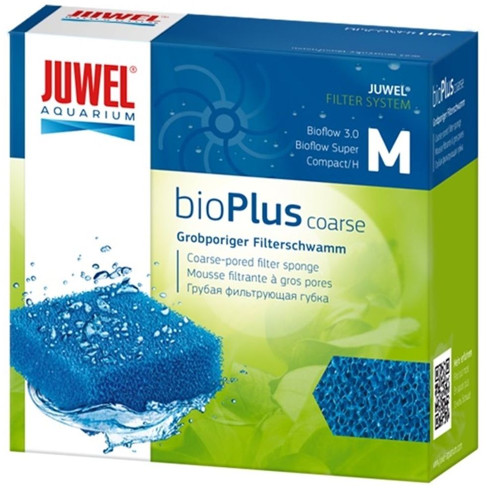 Вкладыш в фильтр грубая губка Juwel bioPlus coarse M Compact, для внутреннего фильтра Bioflow M - фото 1