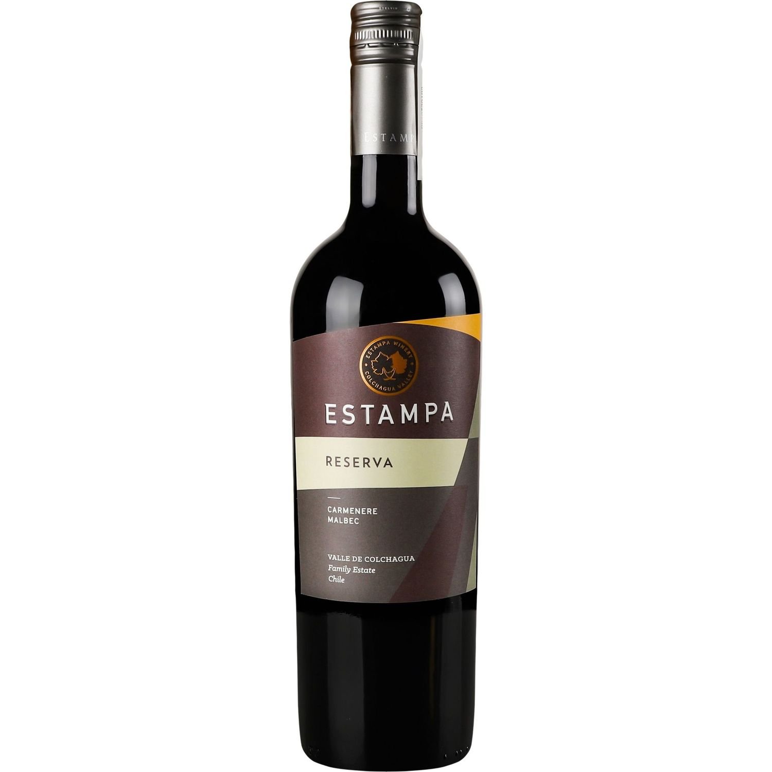 Вино Estampa Carmenere-Malbec Reserva, червоне, сухе, 0,75 л - фото 1