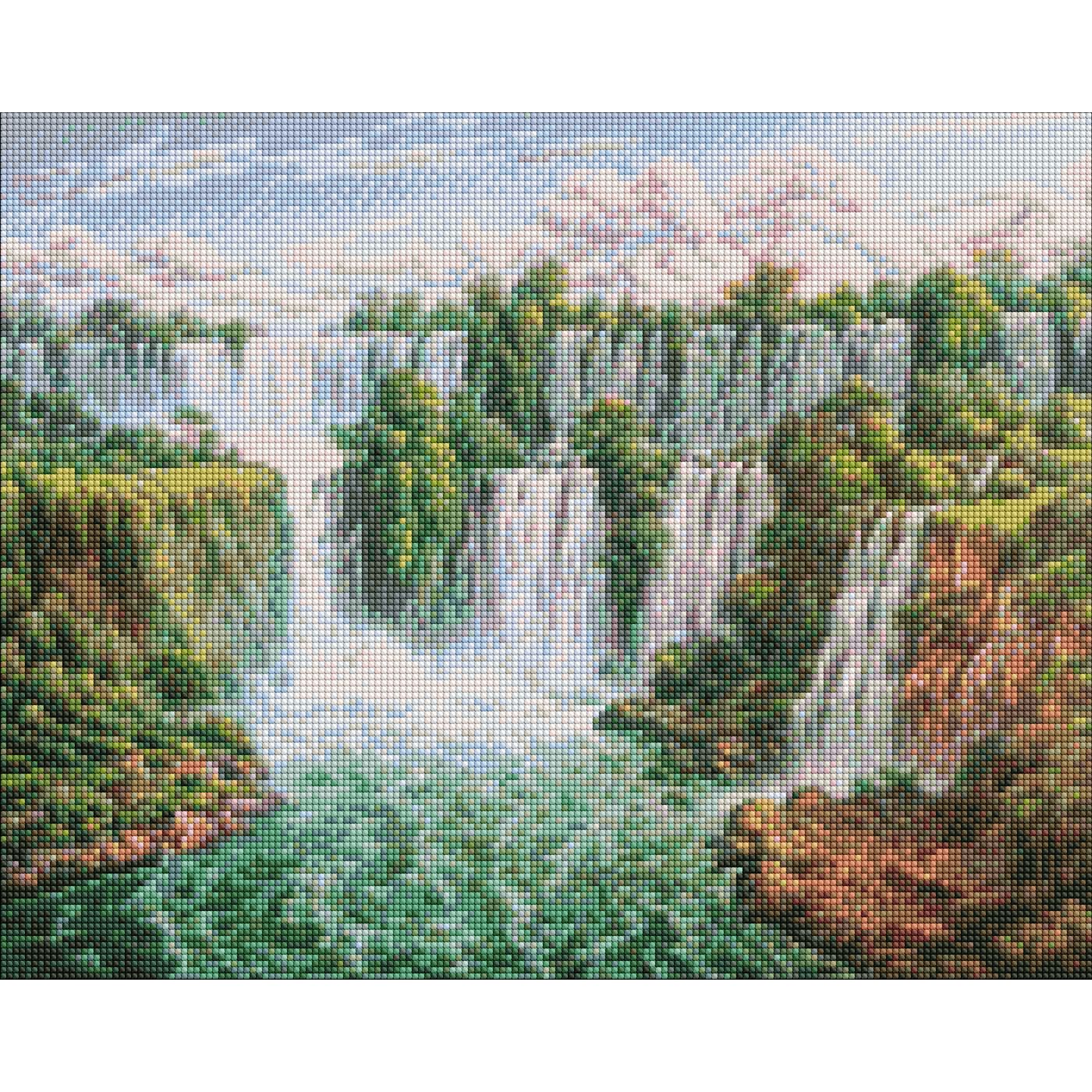 Набор с алмазной мозаикой Ідейка Живописный водопад, 50х40 см (AMO7278) - фото 1