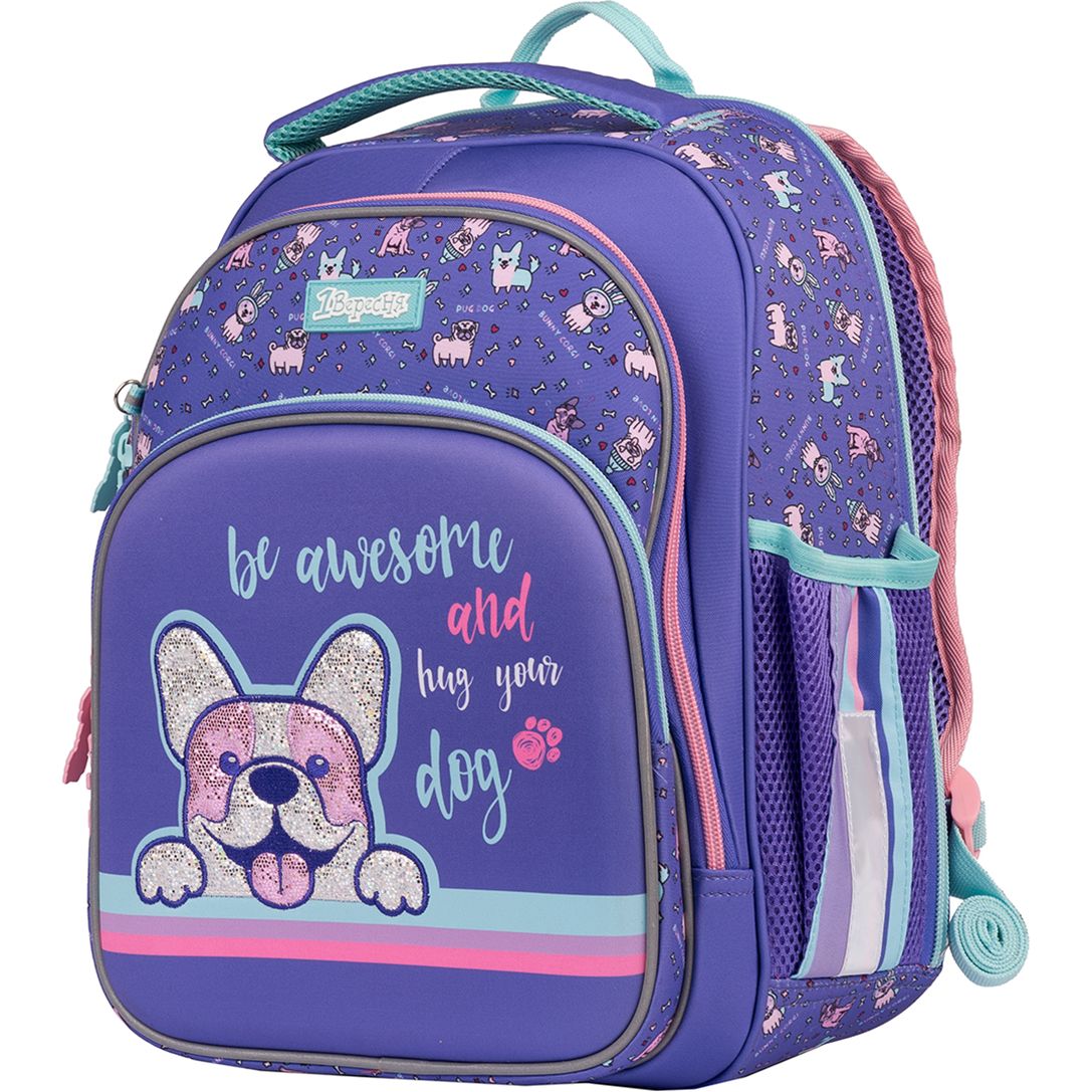 Рюкзак шкільний 1 Вересня S-106 Corgi, фіолетовий (552285) - фото 1
