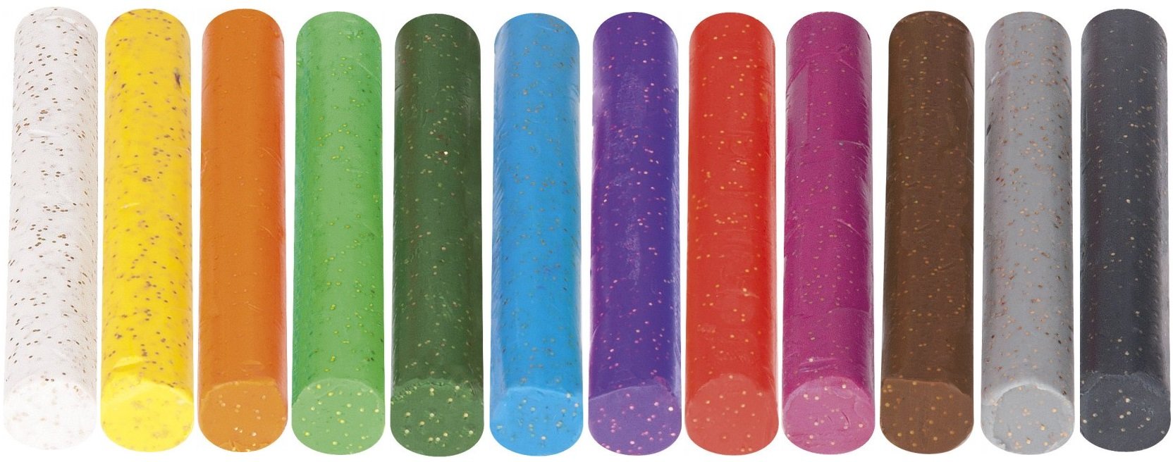 Пластилін восковий Школярик, круглий з блискітками, 12 кольорів, 156 г (303107001-UA) - фото 2