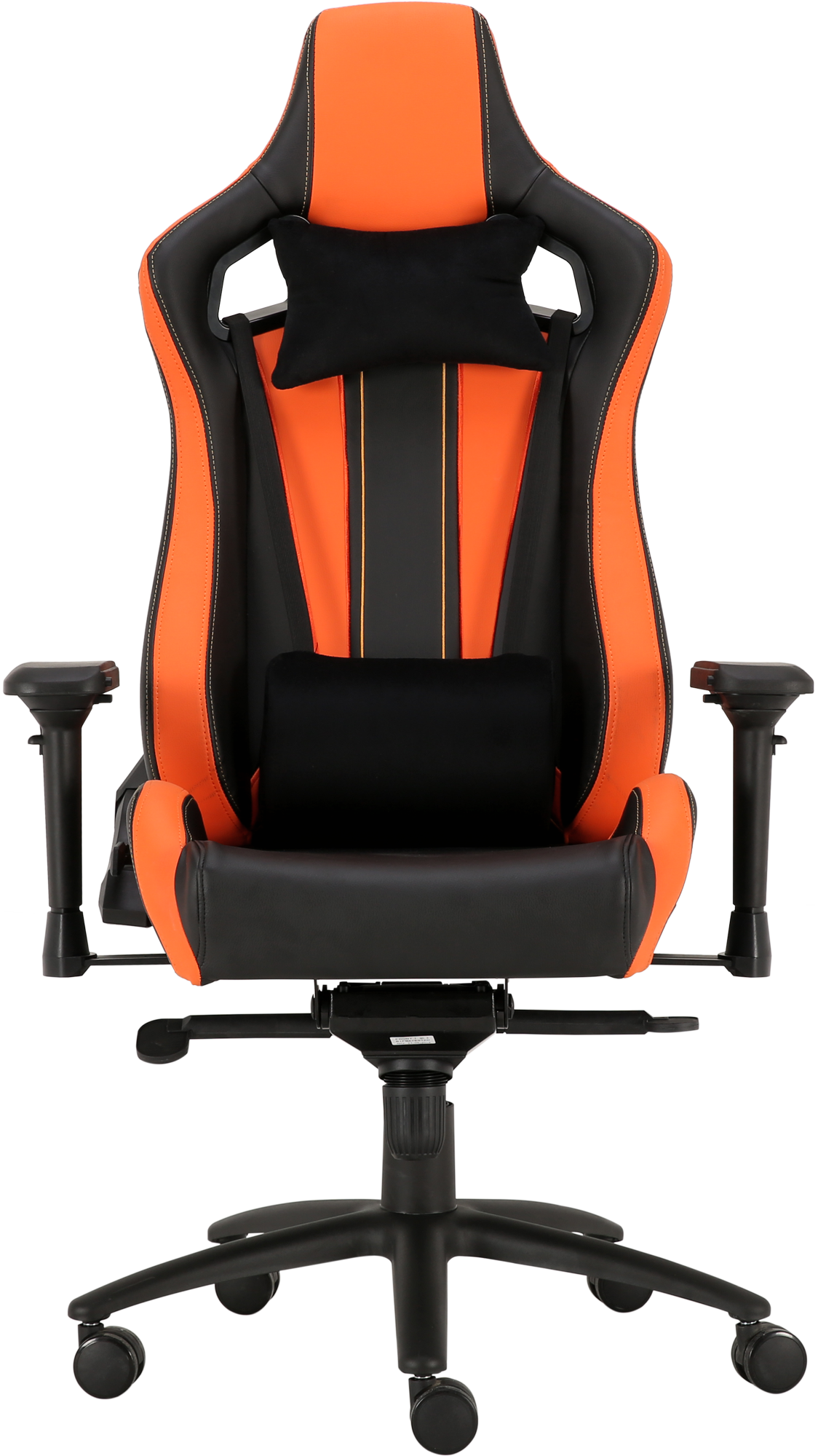 Геймерское кресло GT Racer черное с оранжевым (X-0715 Black/Orange) - фото 2