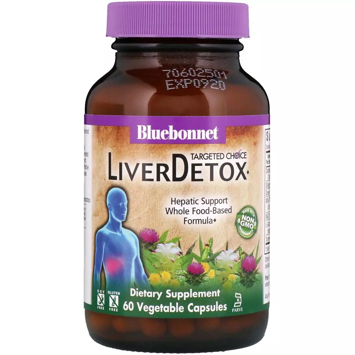 Комплекс для детоксикации печени Bluebonnet Nutrition Liver Detox Targeted Choice 60 вегетарианских капсул - фото 1