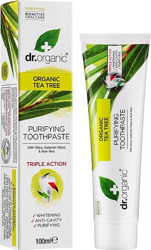 Зубная паста Чайное дерево Dr. Organic Organic Tea Tree Toothpaste 100 мл - фото 3