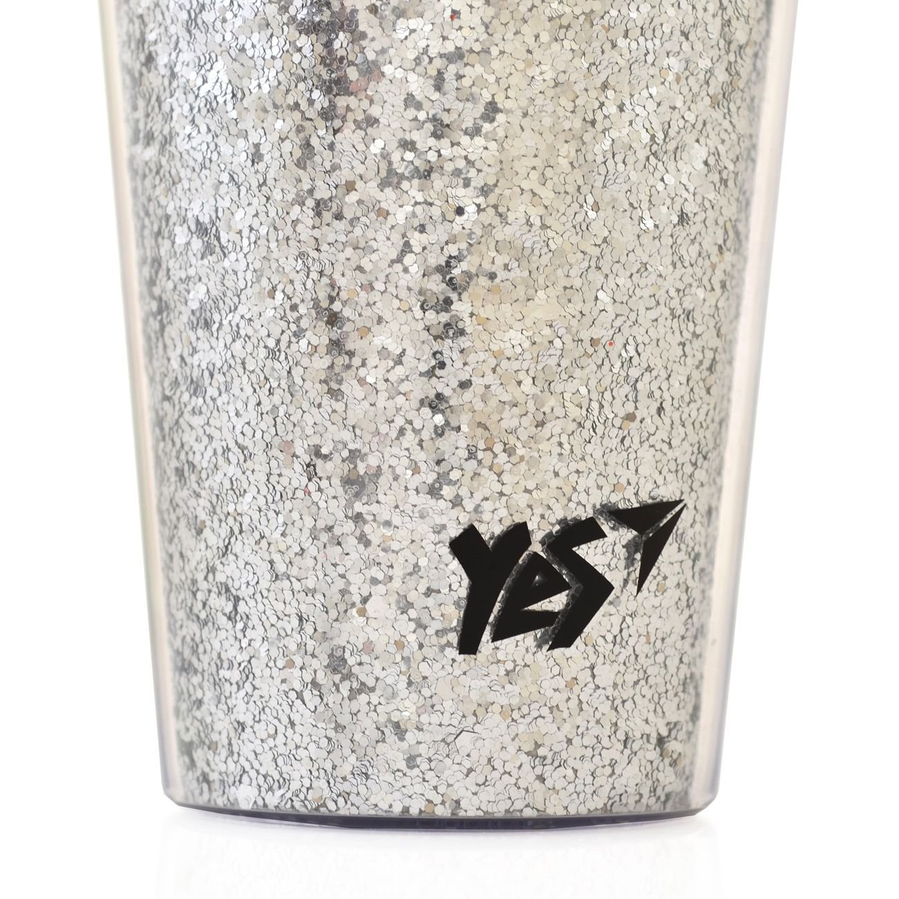 Тамблер-склянка Yes Closed Eyes з трубочкою, 480 мл, срібляста (707010) - фото 3