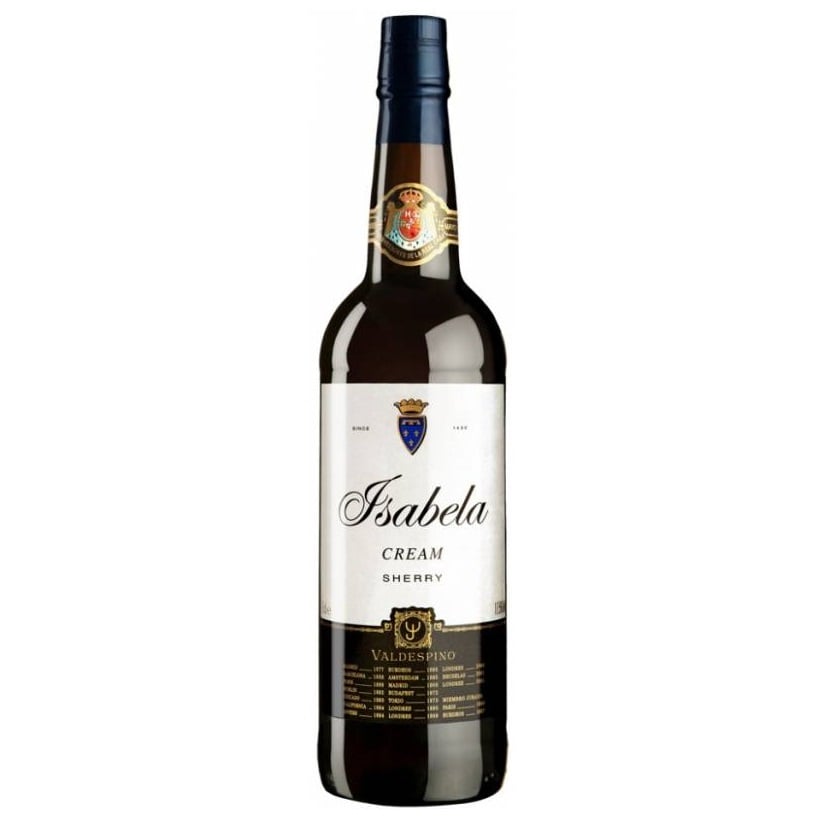 Вино Valdespino Cream Isabela, херес, солодке, 17,5%, 0,75 л (14325) - фото 1