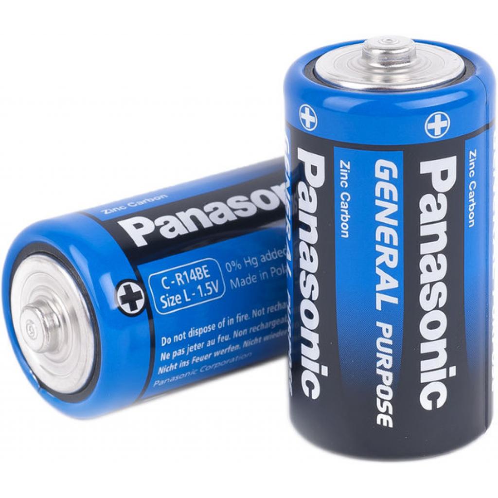 Сольові батарейки Panasonic 1,5 V C R14 General Purpose, 2 шт. (R14BER/2PR) - фото 1