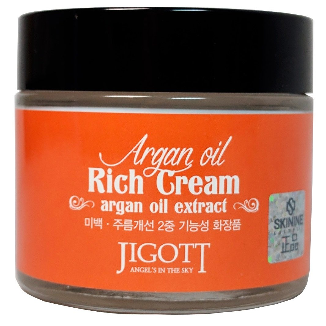 Крем для обличчя Jigott Argan Rich Cream з аргановим маслом, 70 мл - фото 1