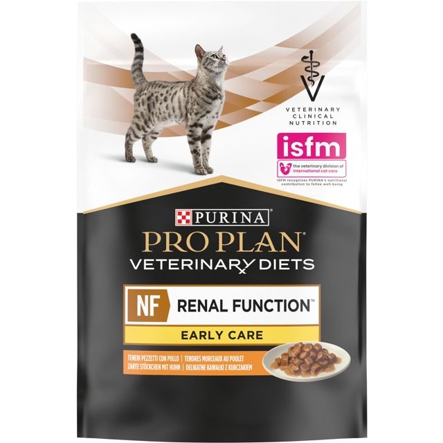 Набір паучів Purina Pro Plan Veterinary Diets NF Renal Function Early Care при патології нирок з куркою 10 шт. х 85 г - фото 3