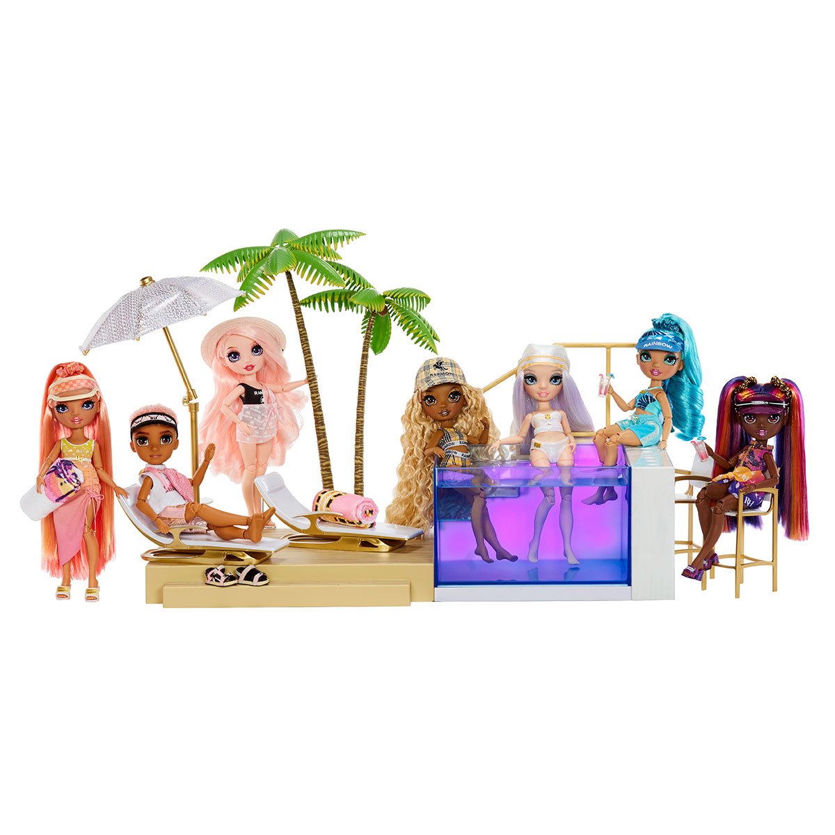 Игровой набор для кукол Rainbow High Pacific Coas Вечеринка у бассейна (578475) - фото 8