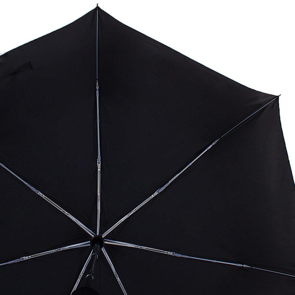Чоловіча складана парасолька повний автомат Happy Rain 96 см чорна - фото 3