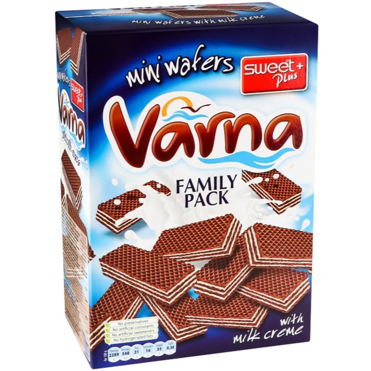 Міні-вафлі Varna Sweet Plus Family Pack з молочним кремом 260 г - фото 1