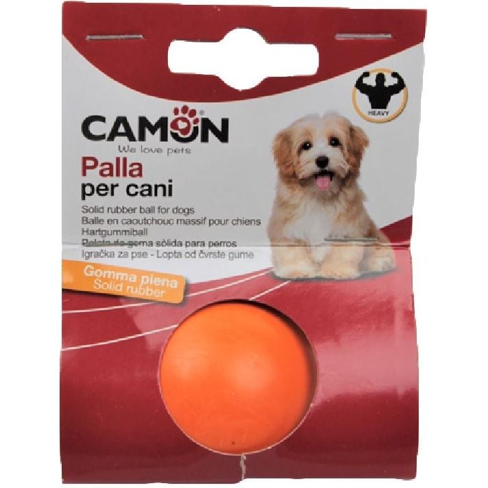 Іграшка для собак Camon Міцний гумовий м'яч, 5 см, в асортименті - фото 2