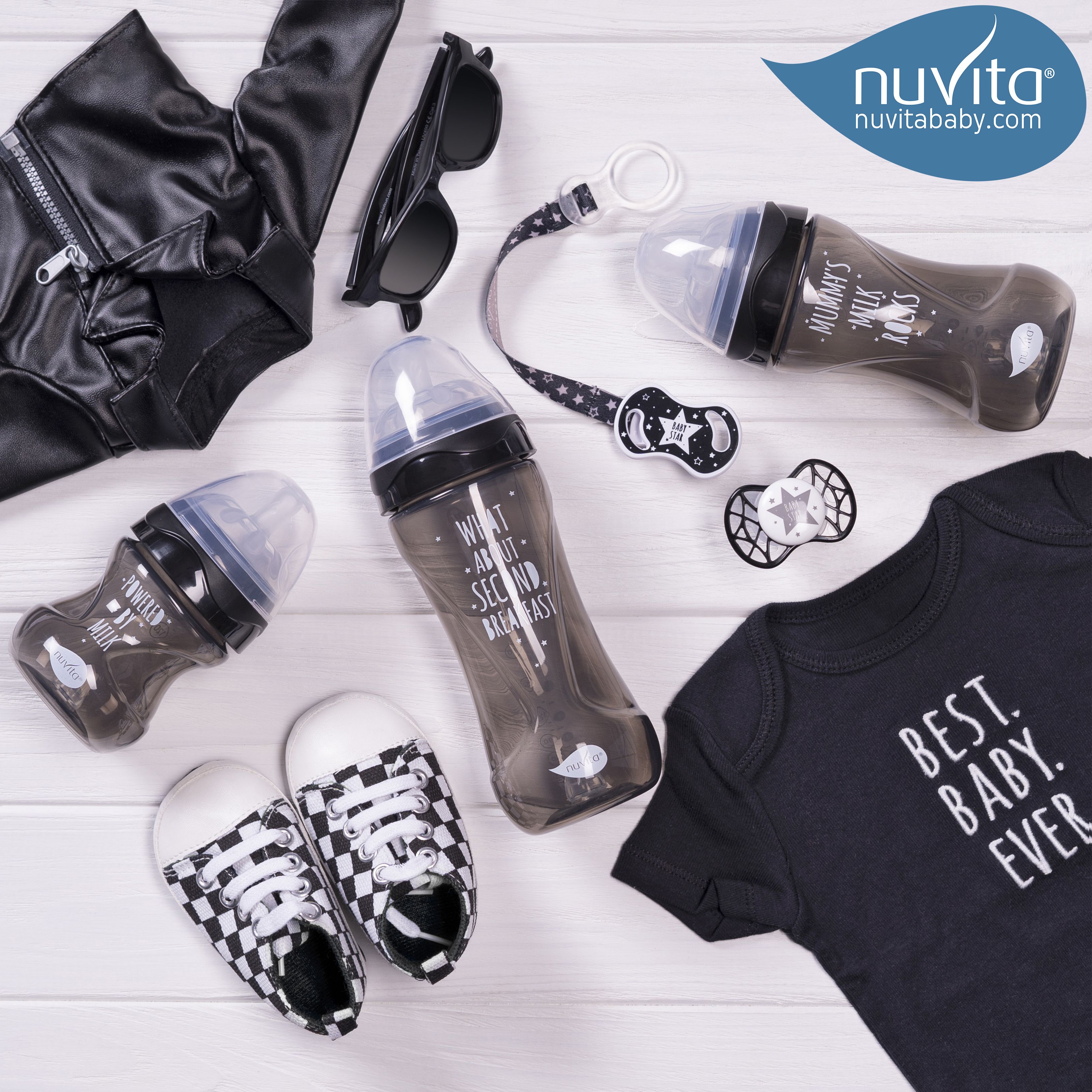 Бутылочка для кормления Nuvita Mimic Cool, антиколиковая, 330 мл, черный (NV6052BLACK) - фото 15