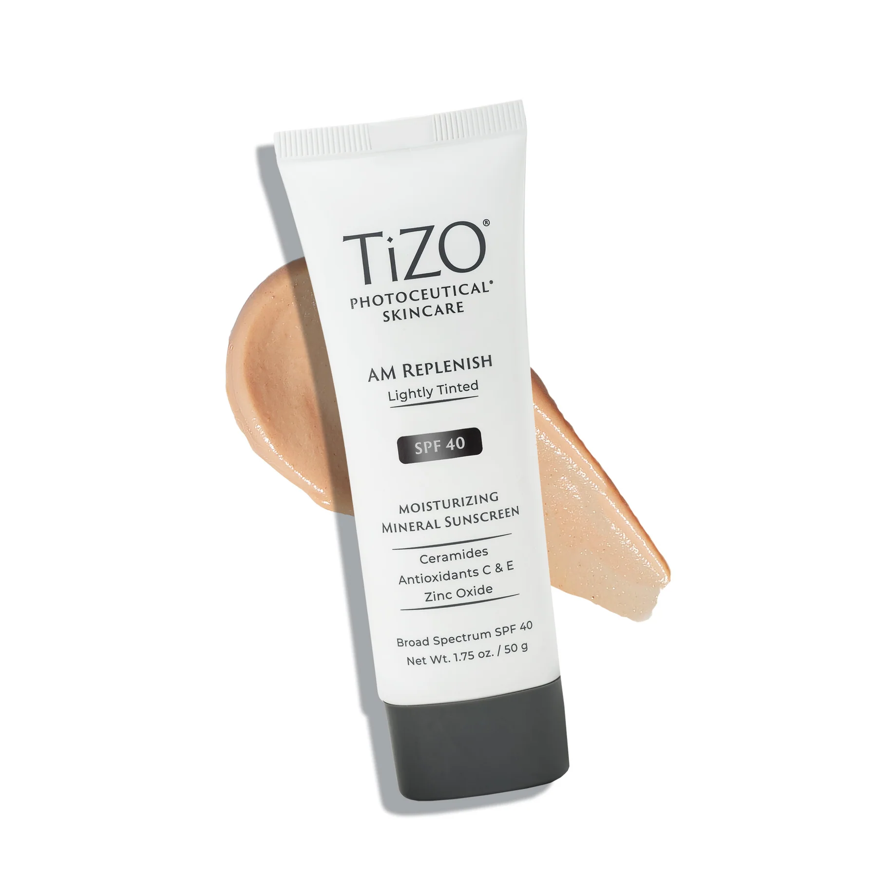 Денний крем з легким відтінком TiZO Photoceutical Skincare AM Replenish Lightly Tinted SPF 40, 50 г - фото 2