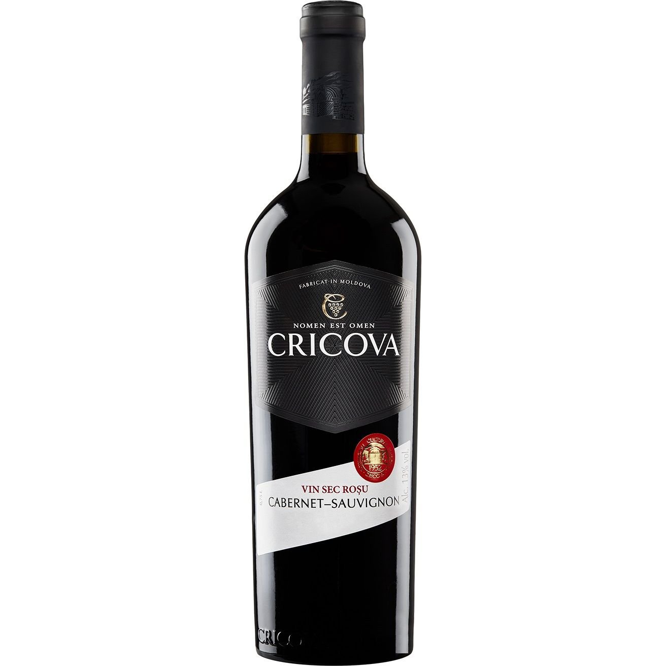 Вино Cricova Cabernet Sauvignon, червоне, сухе, 0.75 л - фото 1