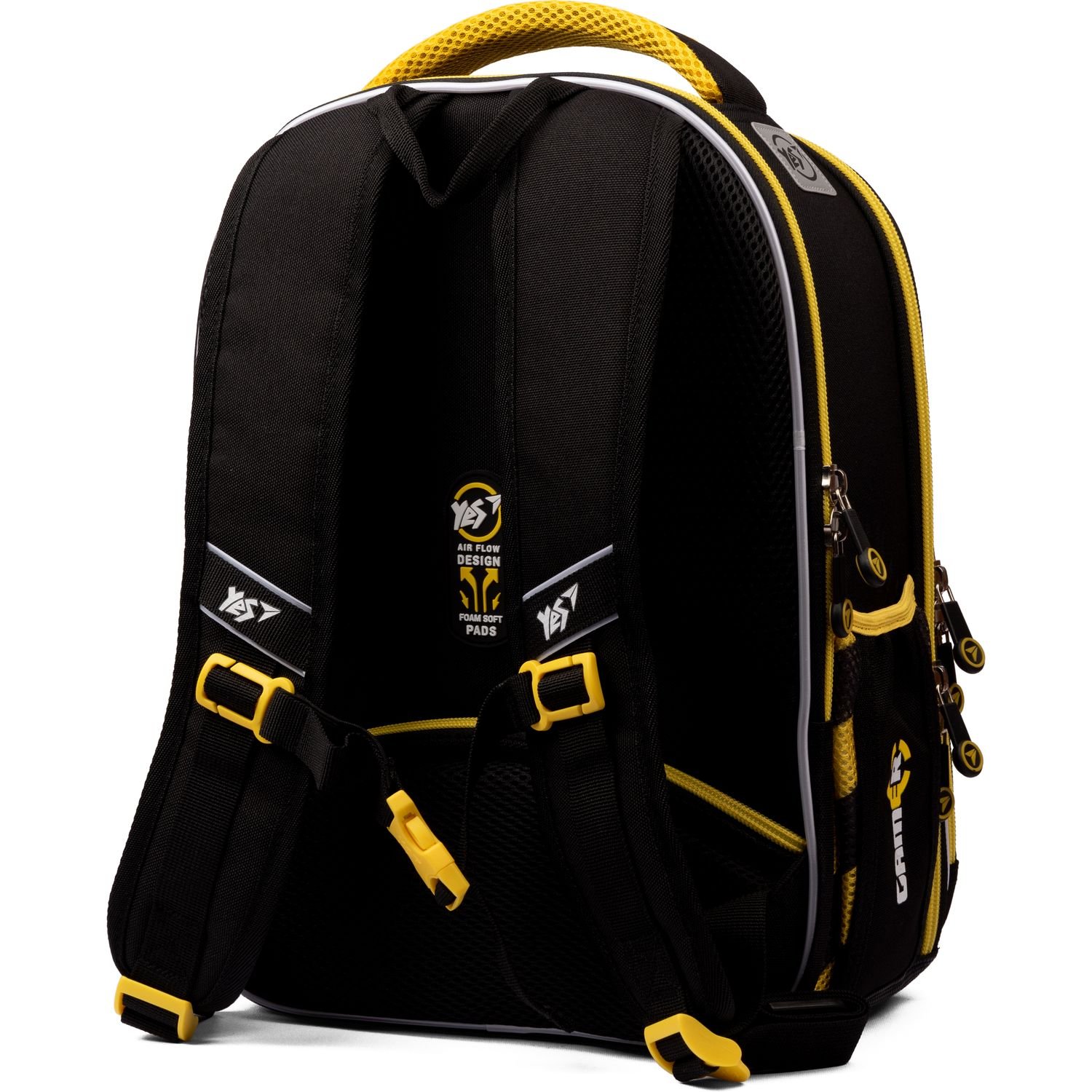 Рюкзак каркасний Yes S-78 Never Quit, чорний з жовтим (559417) - фото 3