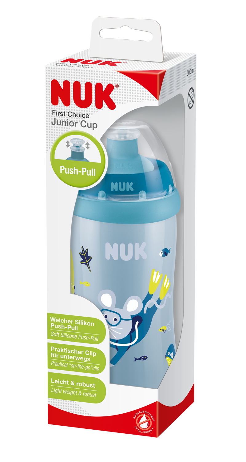 Поїльник Nuk Junior Cup, 300 мл, блакитний (3954067) - фото 2