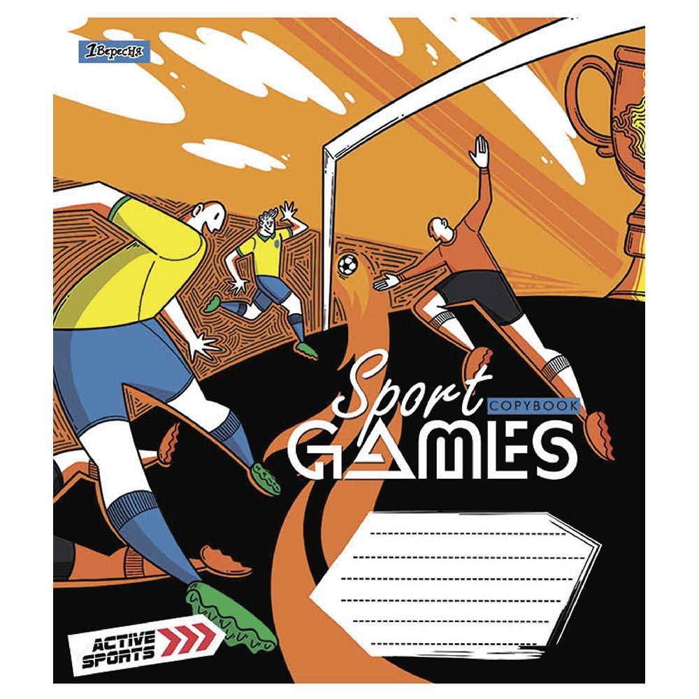 Набір зошитів 1 Вересня Sport games, в клітинку, 24 аркуші, 20 шт. (766624) - фото 5