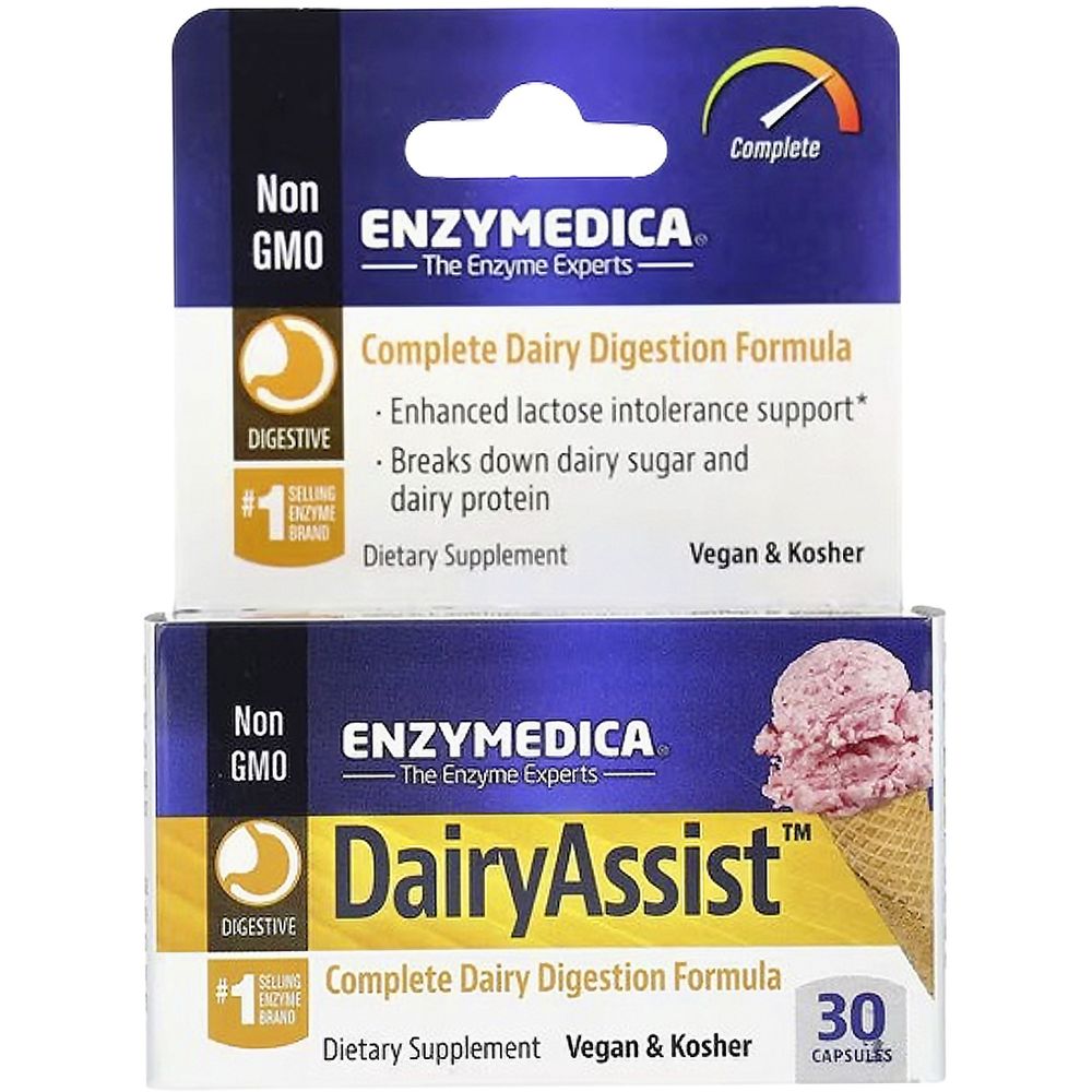 Ферменти для перетравлення лактози Enzymedica Dairy Assist 30 капсул - фото 2