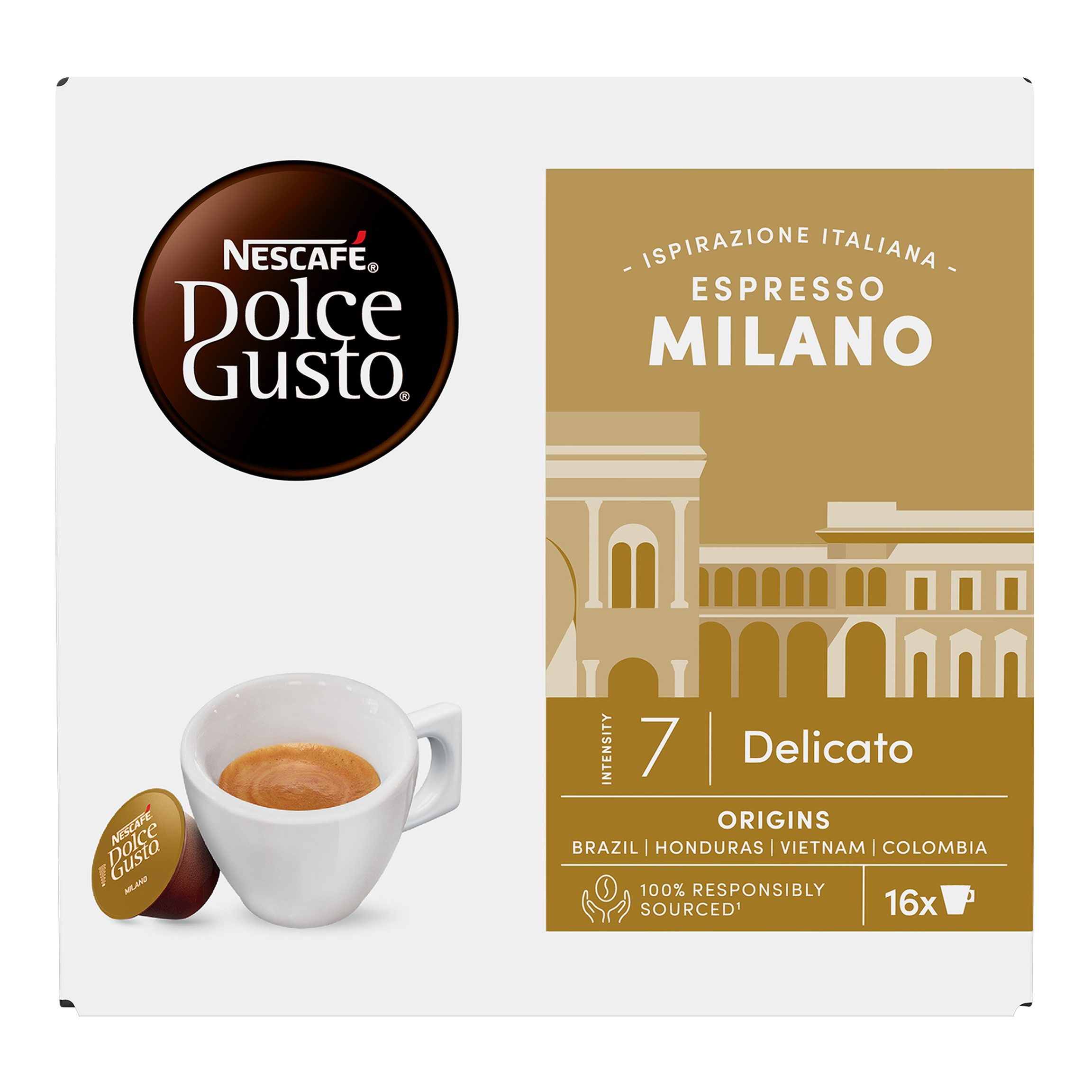 Кава в капсулах Nescafe Dolce Gusto Espresso Milano 99.2 г (16 шт. по 6.2 г) - фото 6