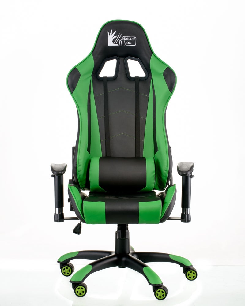 Геймерское кресло Special4you ExtremeRace черное с зеленым (E5623) - фото 9