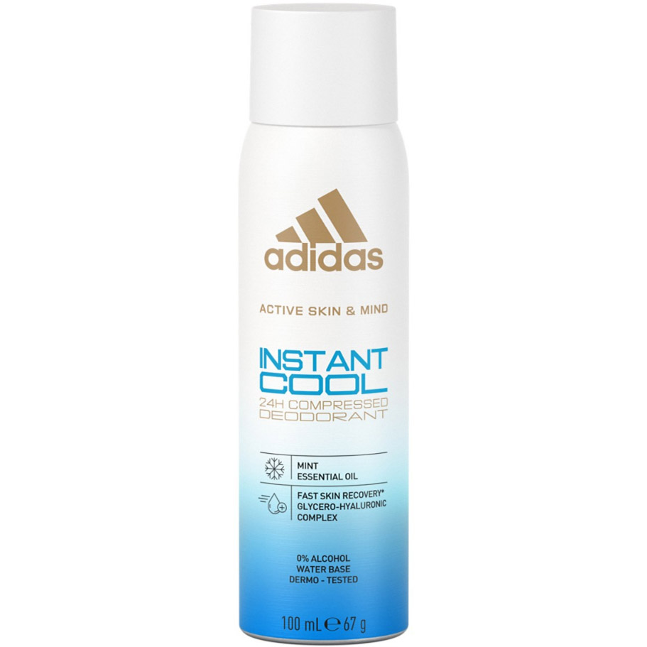 Дезодорант-антиперспирант Adidas Instant Cool 24h, 100 мл - фото 1