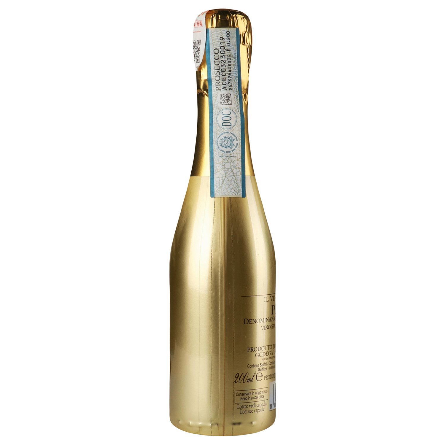 Вино игристое Bottega Gold Prosecco Brut, 11%, 0,2 л (630968) - фото 2