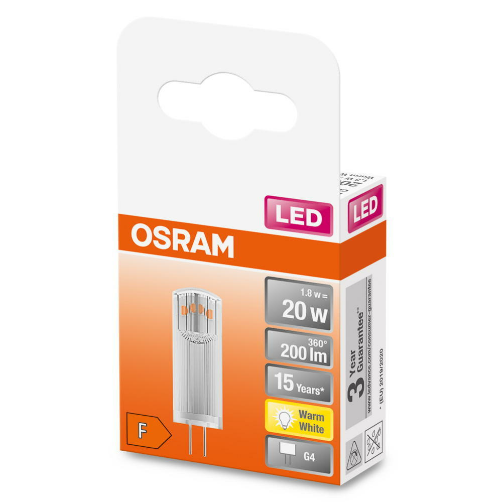 Світлодіодна лампа Osram LED G4 1.8W 2700К PIN20 (4058075431966) - фото 3