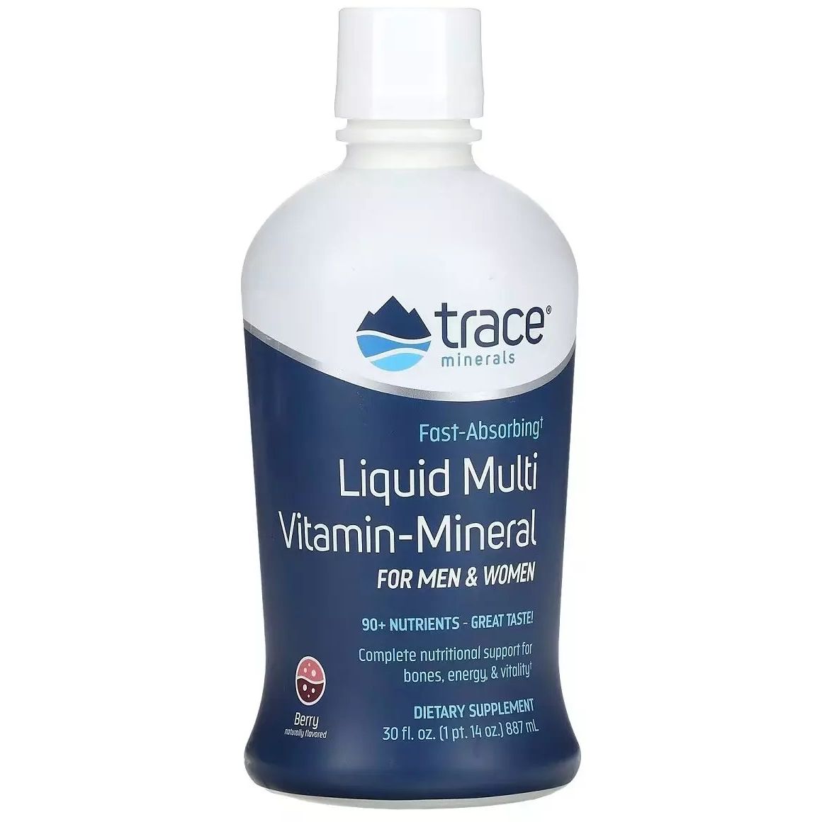 Витаминно-минеральный комплекс Trace Minerals Liquid Multi Vitamin-Mineral со вкусом ягод 887 мл - фото 1