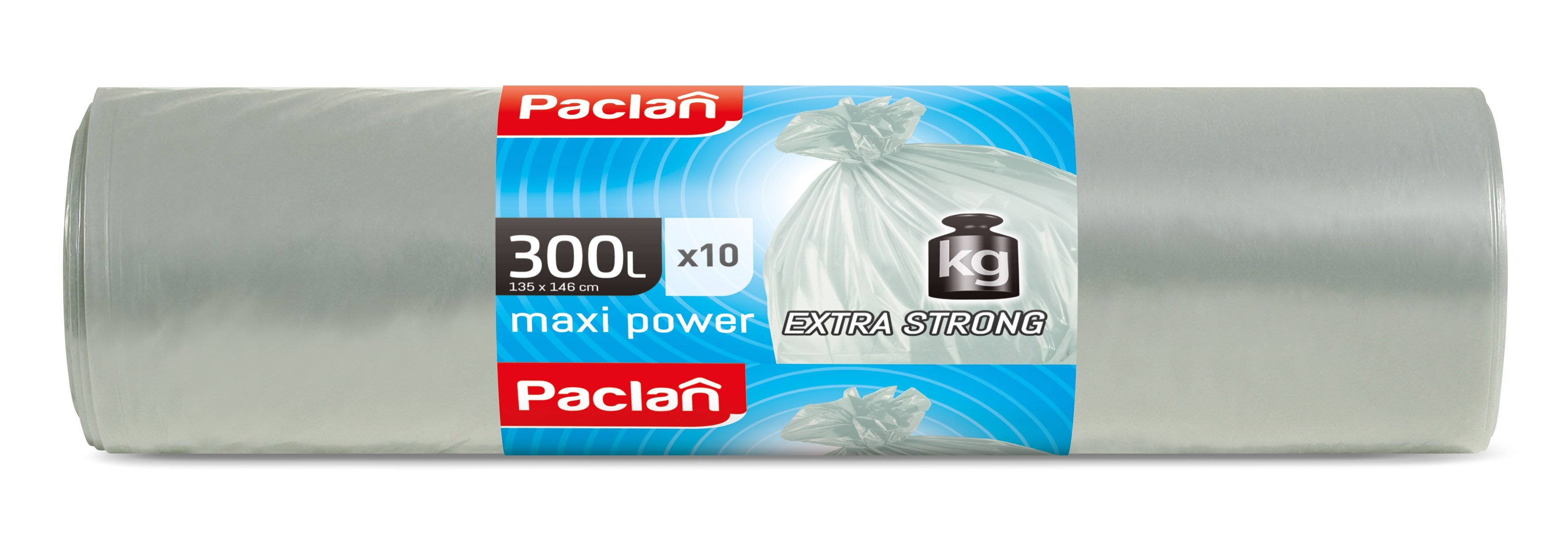 Пакети для сміття Paclan Maxi Power LDPE, 300 л, 10 шт. - фото 1